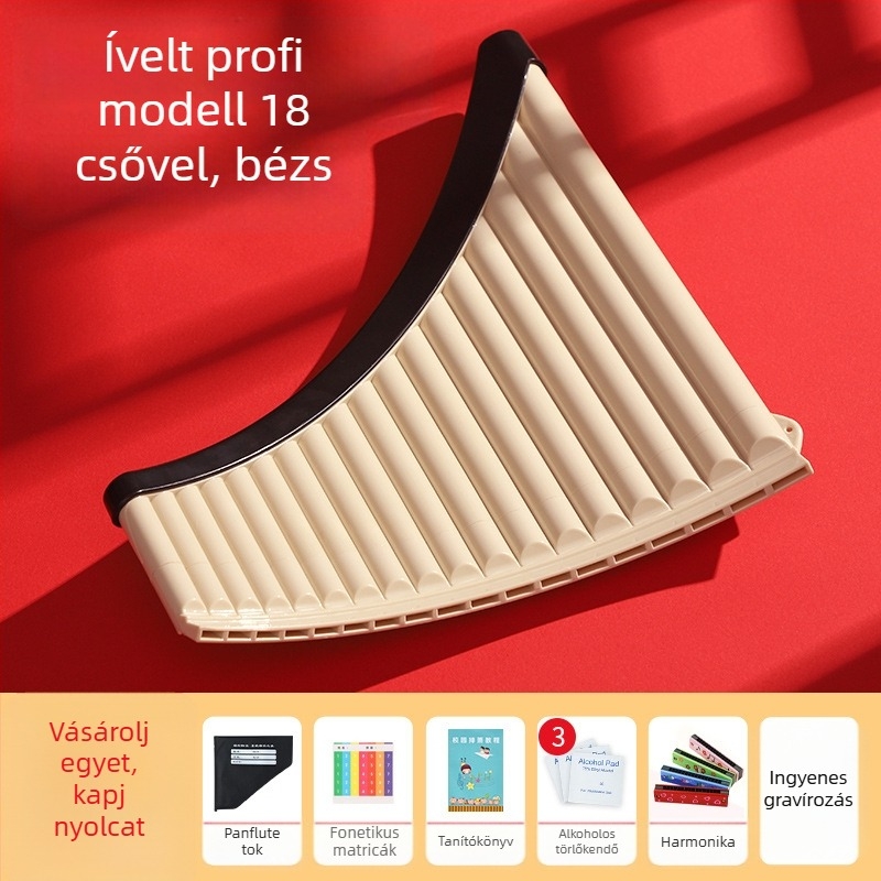 Ívelt panflóta 18 csővel, C-dúr hangnem, diákoknak és kezdőknek, Tiger Roar