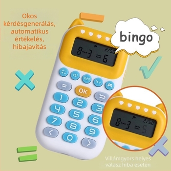 Intelligens tanulógép gyerekeknek – szóbeli aritmetika edzés, interaktív szülő-gyermek játékok, ABS, USB töltés, 4-6 éveseknek
