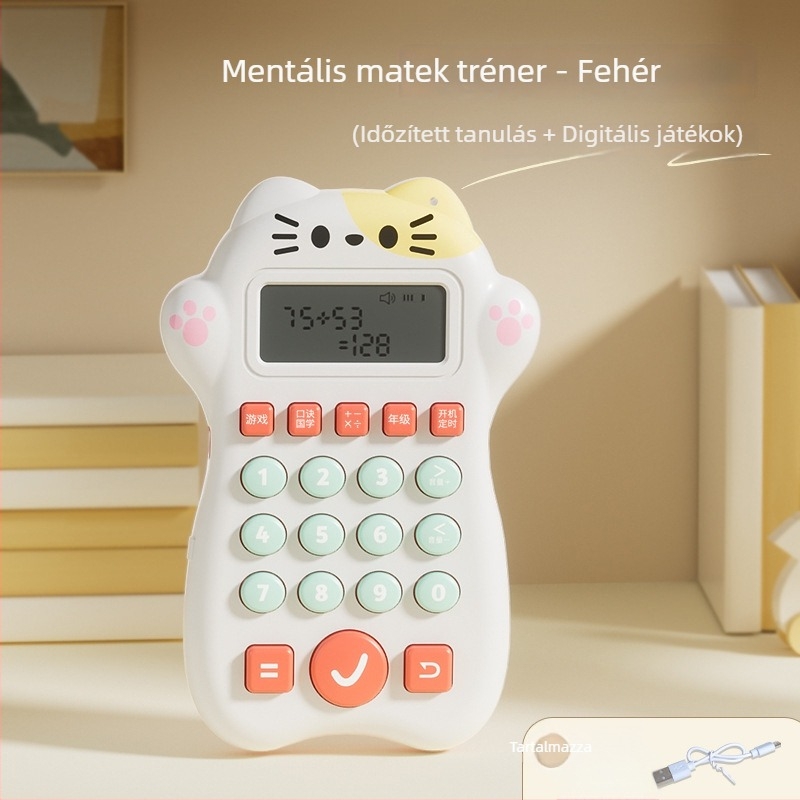 Intelligens tanulógép gyerekeknek – szóbeli aritmetika edzés, interaktív szülő-gyermek játékok, ABS, USB töltés, 4-6 éveseknek
