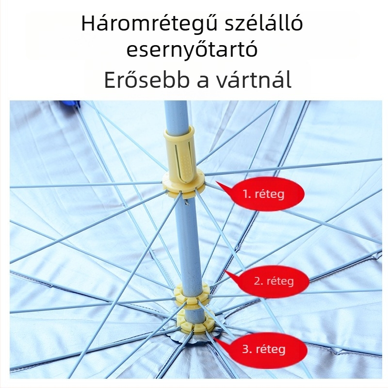 Nagy napernyő digitális nyomtatással standokra, UV-védelem, széltől védett strandnapernyő kültéri reklámhoz — egyedi készítés