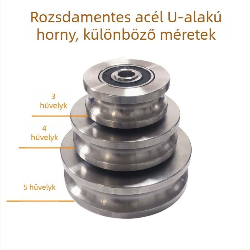 Rozsdamentes acél sínkerekek tengelymaggal, nagyított és megvastagodott kivitel; testreszabott rajzok; modern egyszerű stílus