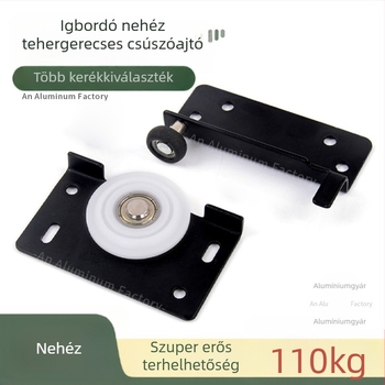 Nehéz terhelésű tolóajtós gardróbkerék — Anyag: hidegen hengerelt acél + nylon; Tengelyátmérő: Lásd méretrajz; Maximális teherbírás: Lásd méretrajz; Márka: Light Elephant