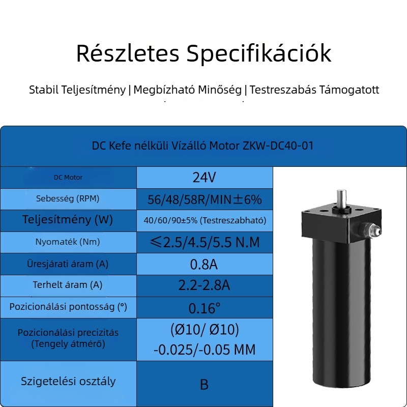 90W alámerülő Brushless DC motor, vízálló, robbanásbiztos