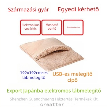 Creatter USB melegítő plüss papucs, elektromos lábmelegítő, testreszabható