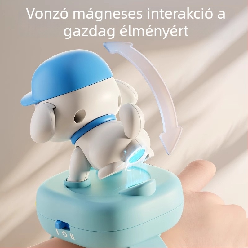 Kutyus formájú okos AI-óra játék a korai oktatáshoz: hangalapú párbeszéd és történetismétlés, ABS anyag, elemmel működik (0–3 év)