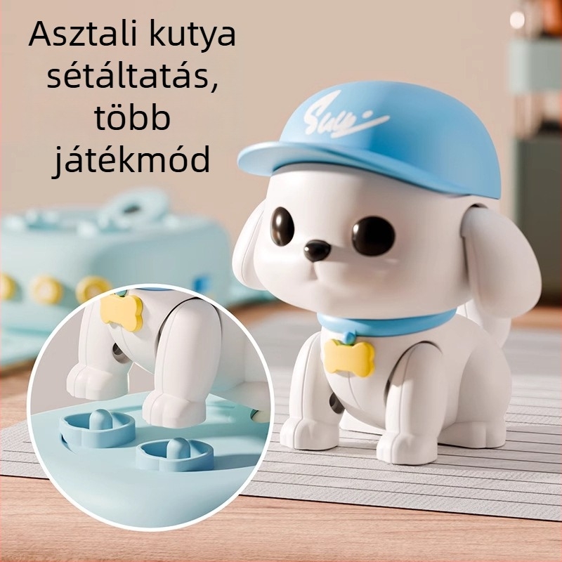 Kutyus formájú okos AI-óra játék a korai oktatáshoz: hangalapú párbeszéd és történetismétlés, ABS anyag, elemmel működik (0–3 év)