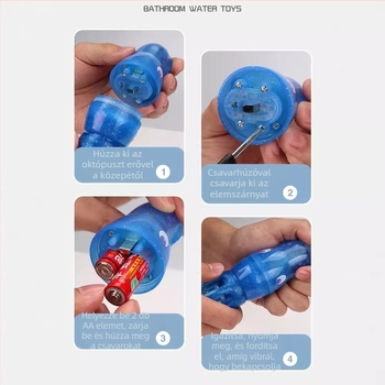 Úszó polip fürdőjáték gyerekeknek, 4–6 évesek, OPP zacskóban csomagolva