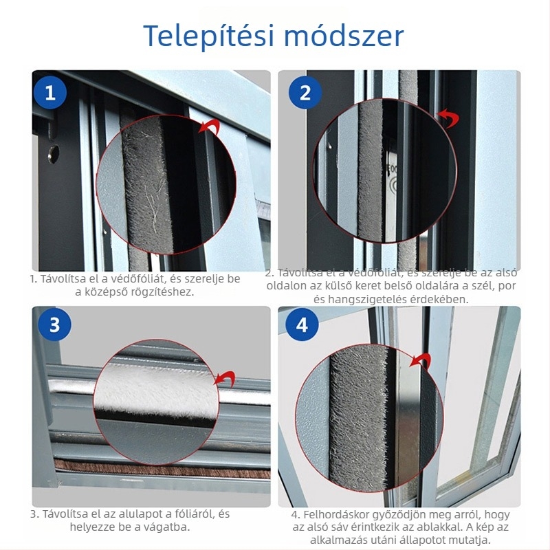 FSFLD ablak tömítőszalag, Wool modell, magas hőmérséklet-állóság, kopásállóság és öregedés elleni védelem