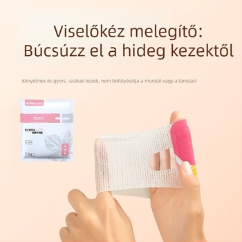 Viselhető melegítő papucs – önmelegedő tapasz, USB-s tápegység, vászon felsőrész, EVA talp, 20 db