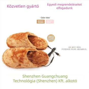 Creatter Uniszex USB Melegítő Papucsok – Coral Fleece Felsőrész, Csúszásmentes Talp