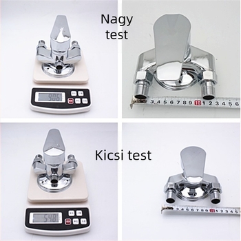 Háromszög zuhanycsaptelep fürdőszobába, cinköntvény, kerámiás szeleptest, 15 mm szelepülés átmérője, bemenet/kimenet 15 mm, kettős felépítés