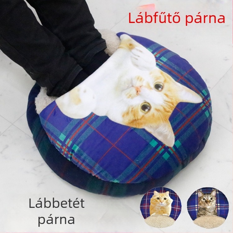 USB melegítő papucs, uniszex, pamutszövet felső, nyers gumi talp, sarokvédő rész