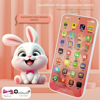 Érintőképernyős oktató játék baba számára: újratölthető, felvétel, zene és szülő-gyermek játékok 0–3 éveseknek