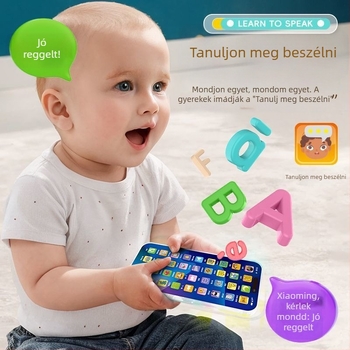 Érintőképernyős oktató játék baba számára: újratölthető, felvétel, zene és szülő-gyermek játékok 0–3 éveseknek