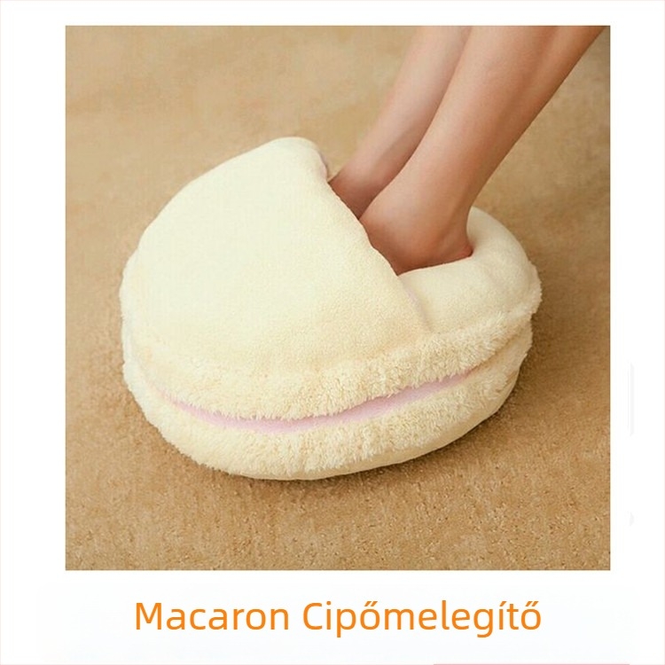 USB melegítő papucs bársonyos felsőrésszel, uniszex, többpontú fűtés, Macaron dizájn