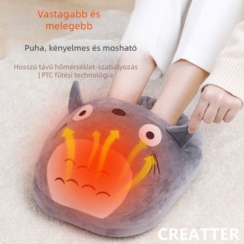 USB lábmelegítő papucs, bársonyos felső, talp textil és szivacs, uniszex, testreszabható