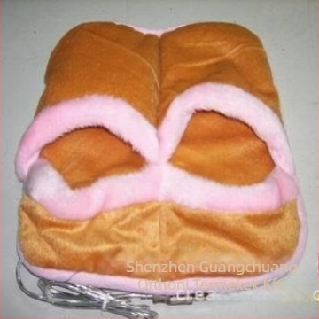 Creatter USB-melegítő papucs – unisex otthoni cipő, velúr felsőrész, szivacsos talp, testreszabható, licencelhető magáncímkés