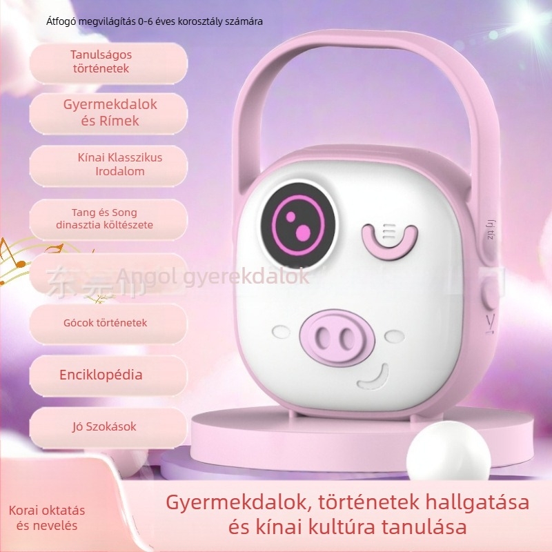 Történetgép babáknak és kisgyerekeknek (0–3 év) | Bluetooth hangszóró kártyahellyel, szilikon oktató játék beépített akkumulátorral, 4–8 GB memória, Wi‑Fi