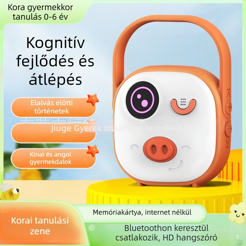 Történetgép babáknak és kisgyerekeknek (0–3 év) | Bluetooth hangszóró kártyahellyel, szilikon oktató játék beépített akkumulátorral, 4–8 GB memória, Wi‑Fi