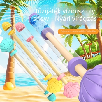 Műanyag lehúzható vízipisztoly játék, tűzijátékos vízijáték, 3C tanúsítvány 2024182202057833, 4–6 éveseknek