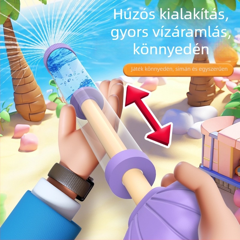 Műanyag lehúzható vízipisztoly játék, tűzijátékos vízijáték, 3C tanúsítvány 2024182202057833, 4–6 éveseknek