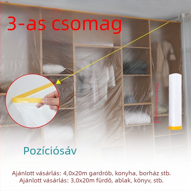 Por elleni védő bútorfólia, egyszer használatos vékony film, termék kód sqt-0606, Anyag: Egyéb, Márka: Nincs márka