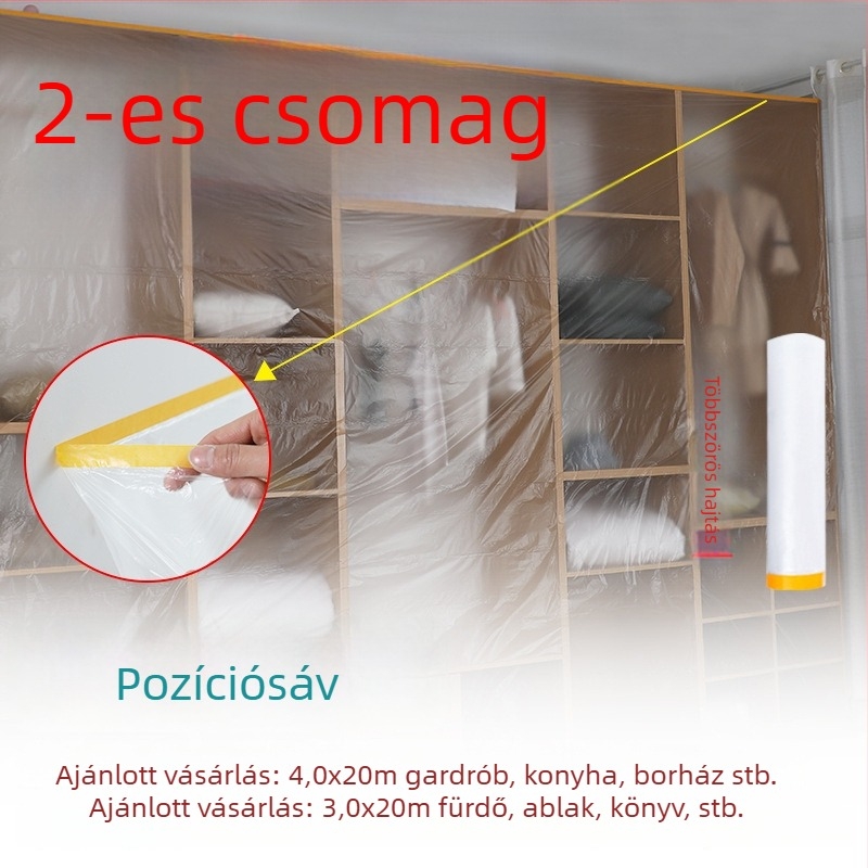 Por elleni védő bútorfólia, egyszer használatos vékony film, termék kód sqt-0606, Anyag: Egyéb, Márka: Nincs márka