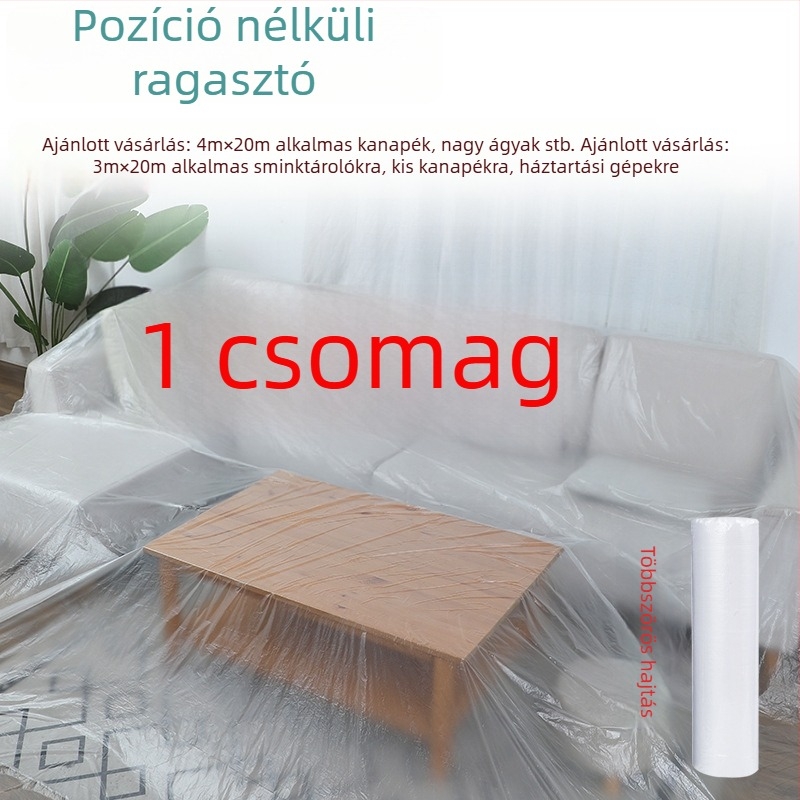 Por elleni védő bútorfólia, egyszer használatos vékony film, termék kód sqt-0606, Anyag: Egyéb, Márka: Nincs márka