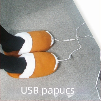 USB fűtő papucsok otthonra, uniszex, elektromos lábmelegítő