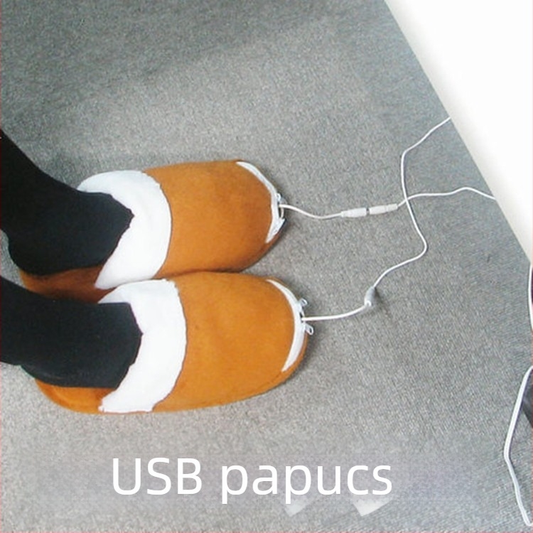 USB fűtő papucsok otthonra, uniszex, elektromos lábmelegítő