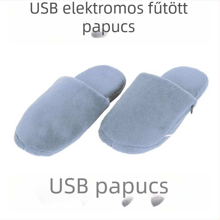 USB fűtő papucsok otthonra, uniszex, elektromos lábmelegítő