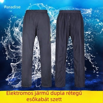 Esőponcsó - kettős rétegű, vastag vízálló, lélegző Pongee anyag, logó nyomtatás, felnőtteknek