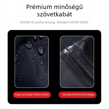 Felnőtteknek szóló Split Oxford anyagú esőkabát és esőnadrág készlet, reflexiós elemekkel, PVC ragasztóval megerősített vízálló réteg, szabadban kerékpározáshoz