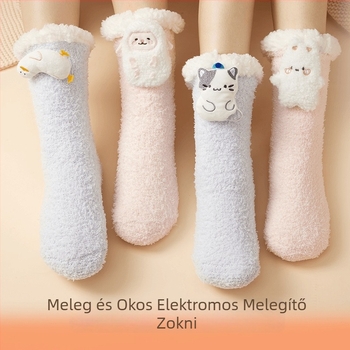 USB-melegítő zokni lábakhoz, modell SW005, 3.7V, 1.85W, 139g