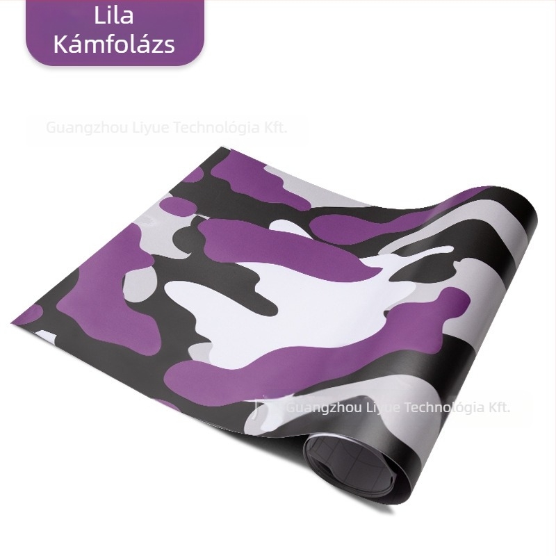 Autó karosszériájának matricája kamufláž mintával; Anyag: matrica; Egyedi feldolgozás: igen; Telepítés: ragasztással