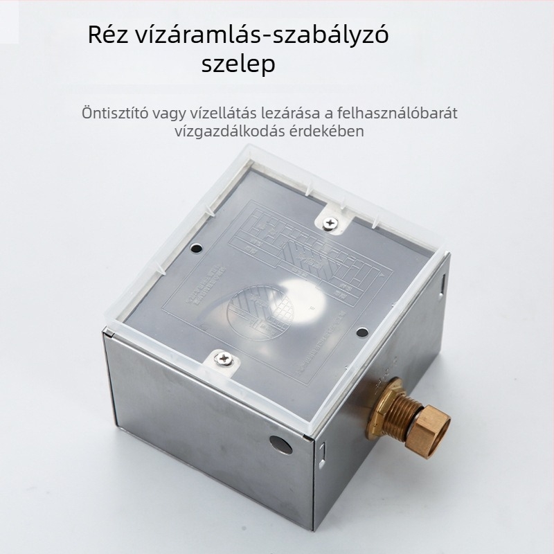 Infravörös szenzoros piszoár öblítő szelep – kettős telepítés (felületi és rejtett), modell XBGY1, AC/DC tápegység, normál víznyomás, 10 s öblítés, ABS test