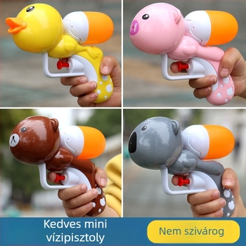 Gyerekeknek szánt vízipisztoly kacsás formával, ABS anyag, toló típusú mechanizmus, 7–14 éveseknek