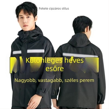 Vastagított esőkabát és esőnadrág szett kiszállítók számára, teljes hosszúságú esőkabát felnőtteknek, uniszex