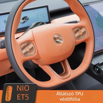 NIO ET5T-hez TPU belső védőfilm – füstös fekete központi konzol és kijelző fólia, védelem a légbeömlőknél