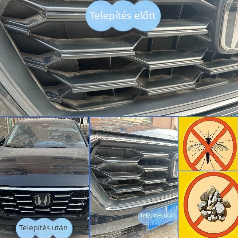 CR-V 23-24 Rovarvédő háló a radiátor grillhez, csattal rögzíthető, víztank védőháló, megjelenés-kiegészítő