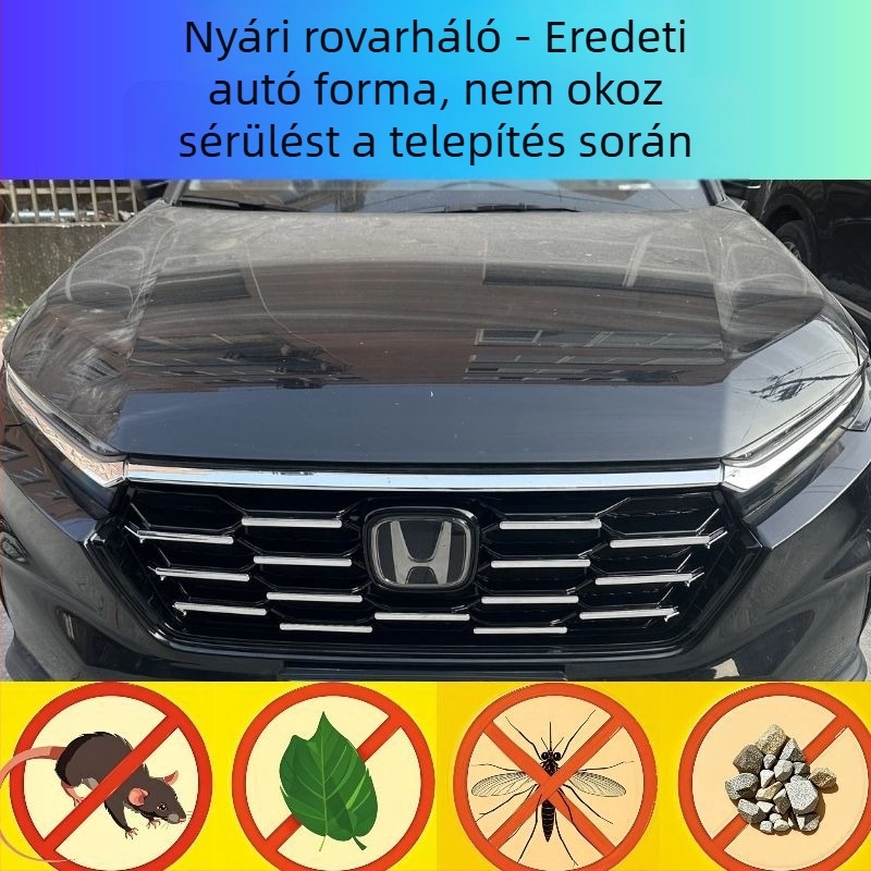 CR-V 23-24 Rovarvédő háló a radiátor grillhez, csattal rögzíthető, víztank védőháló, megjelenés-kiegészítő