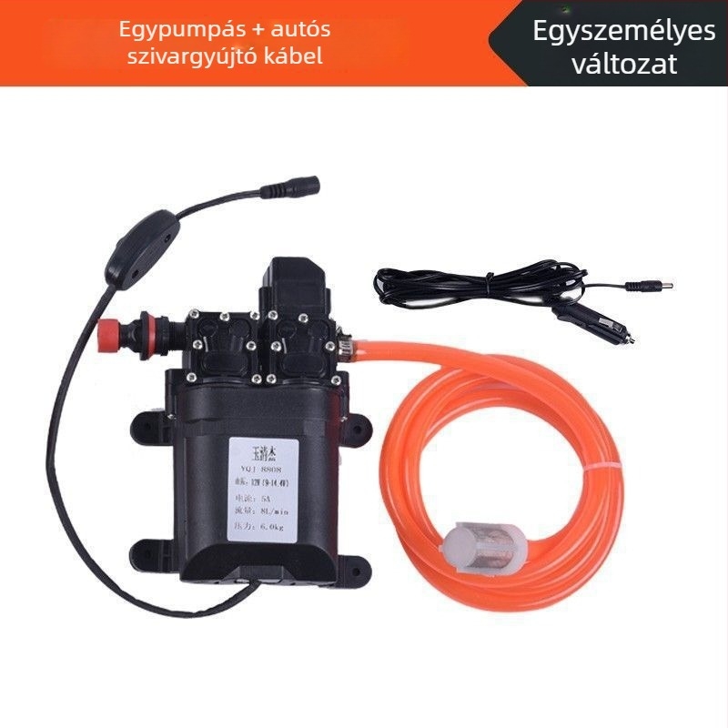 Otthoni magasnyomású intelligens autómosó készülék, hordozható kettős pumpával (60W, tiszta réz, szivargyújtó-tápellátás, tömlő <10 m, pumpa bemeneti teljesítménye ≤10 kW)