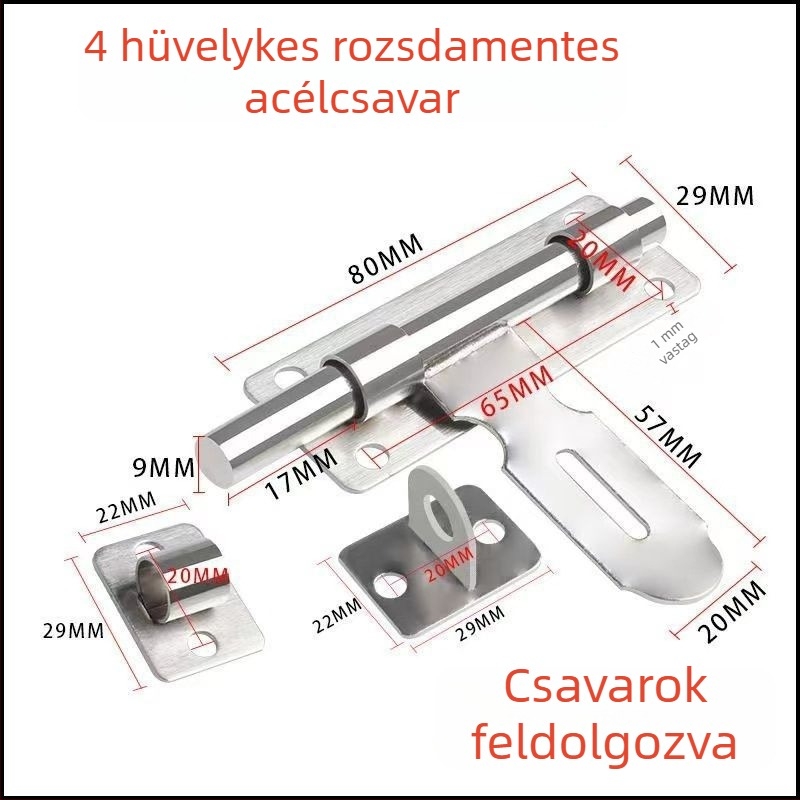 Rozsdamentes acél ajtózár, nehéz konstrukció, új kínai stílus, univerzális típus