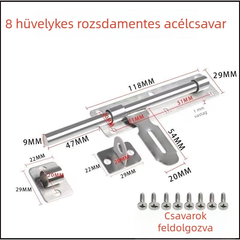 Rozsdamentes acél ajtózár, nehéz konstrukció, új kínai stílus, univerzális típus