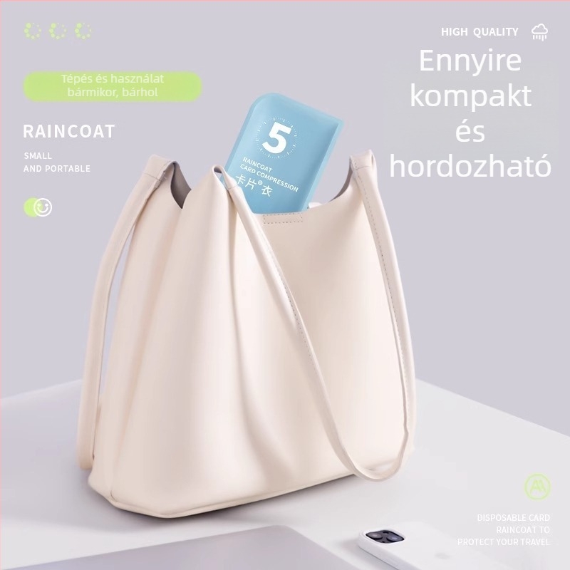 Egyszer használatos gyerekeknek szóló, rajzfilm-stílusú esőkabát, csőcsomagolásban, 1-Y