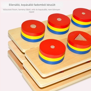Mu Zhile 3D fa puzzleblokkok – geometriai formák egyeztetése gyerekeknek 4–6 évesek