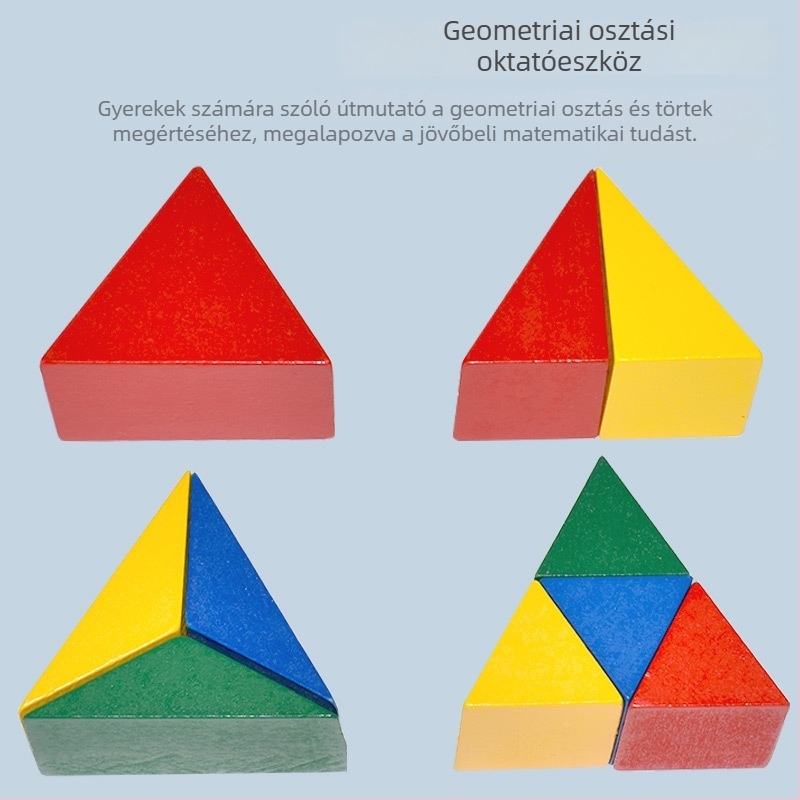Mu Zhile 3D fa puzzleblokkok – geometriai formák egyeztetése gyerekeknek 4–6 évesek