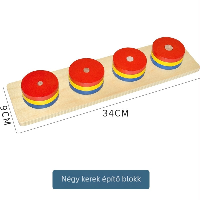 Mu Zhile 3D fa puzzleblokkok – geometriai formák egyeztetése gyerekeknek 4–6 évesek