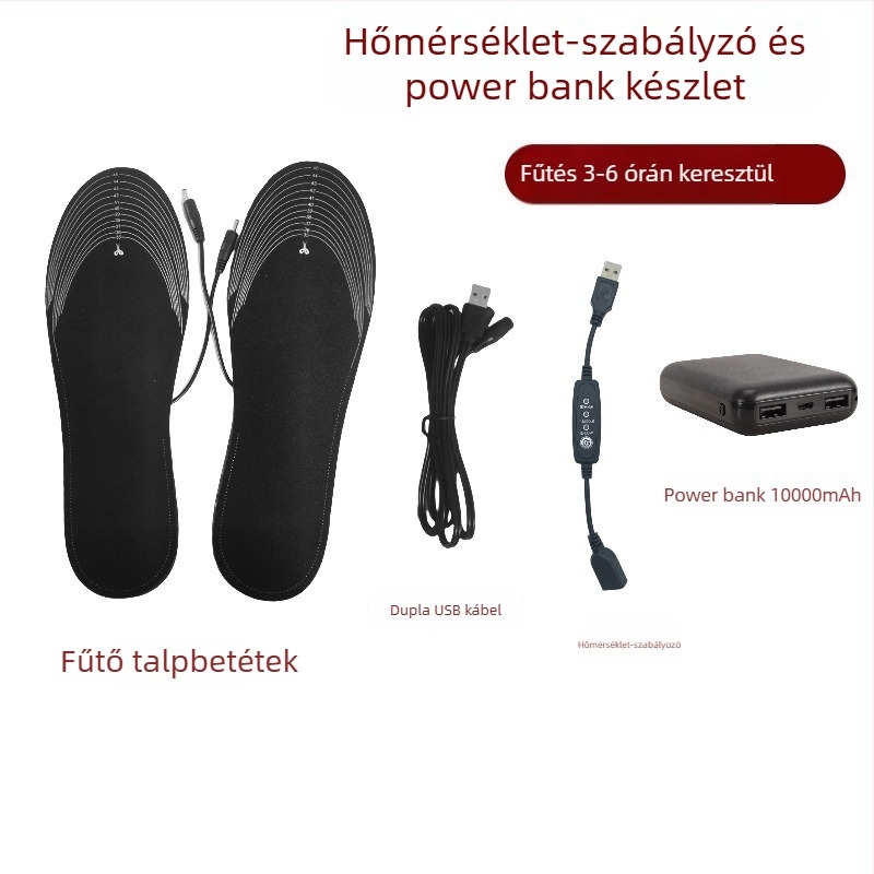 EVA elektromos fűtésű talpbetét, teljes talpbetét, vágási lehetőséggel, uniszex, testreszabható