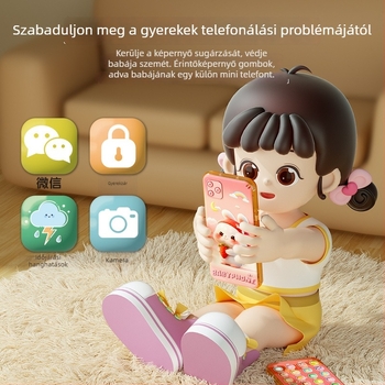 Oktató játéktelefon gyerekeknek — újratölthető, interaktív tanulótelefon zene és érzelmi interakcióval (4–6 éveseknek)
